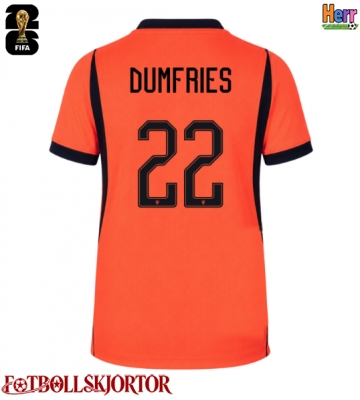 Nederländerna Denzel Dumfries #22 Hemmatröja VM 2026 Kortärmad